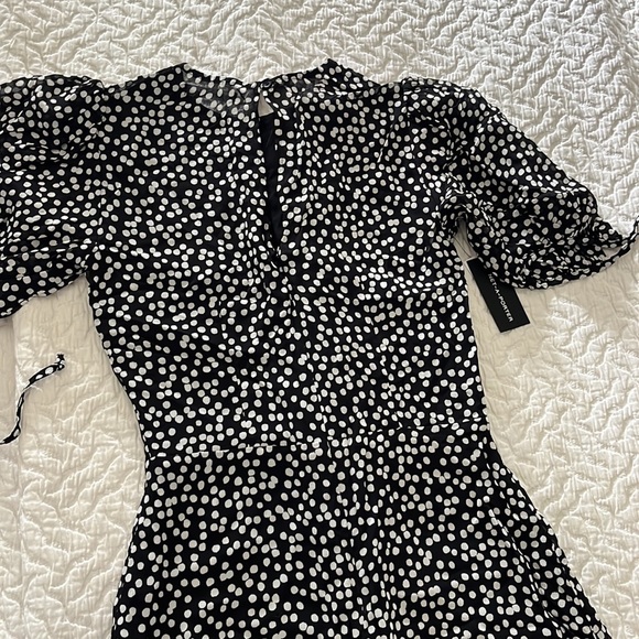 Reformation Black and White Polka Dot Midi Dress - Picture 5 of 5